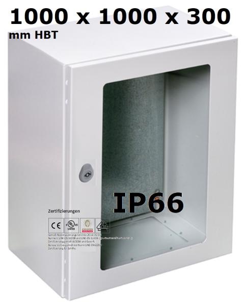 Control cabinet 1000x1000x300 mm with glazed door HBT IP66